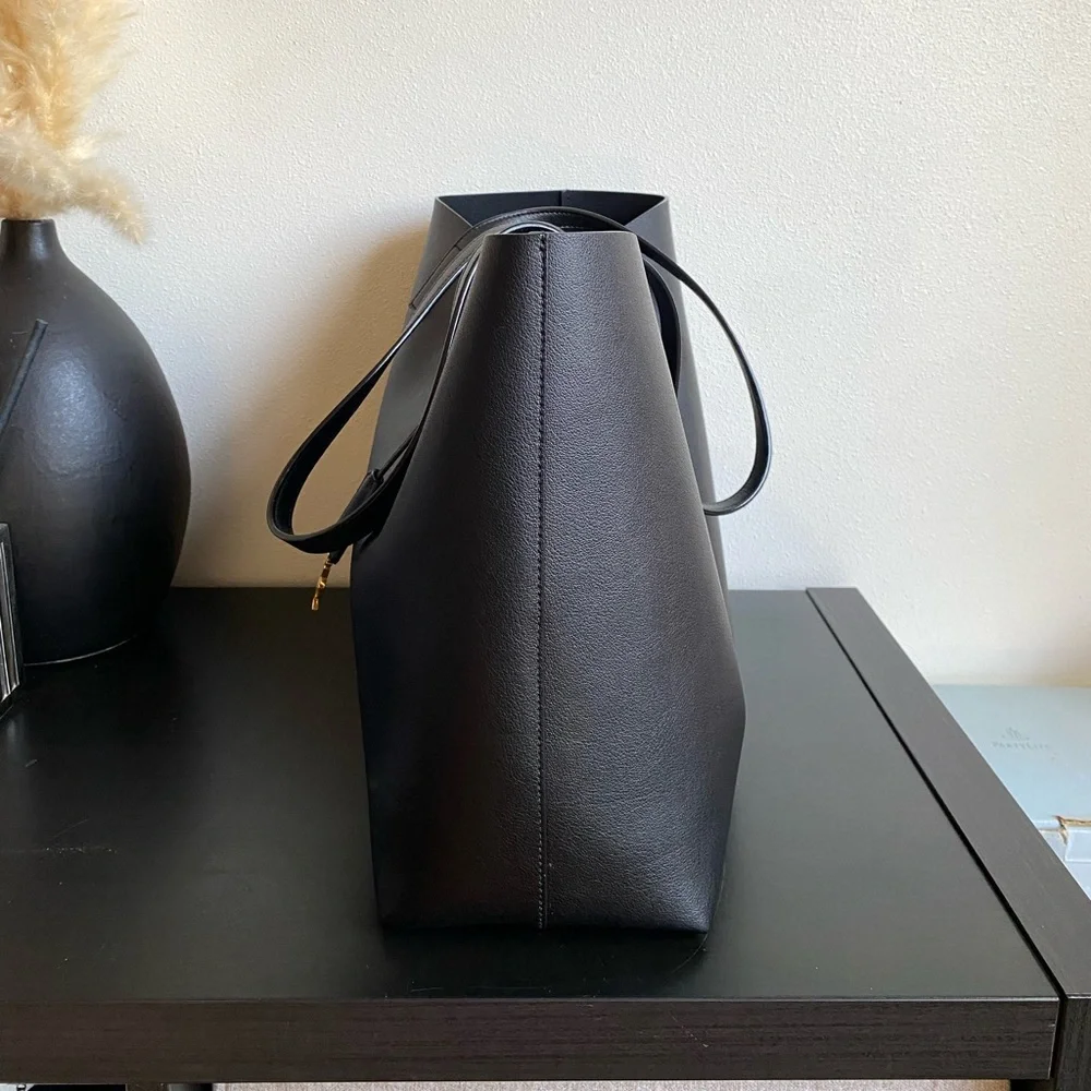 EUC YSL Saint Laurent East West Supple Leather Shopping Tote Black - Picture 8 of 14